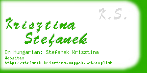 krisztina stefanek business card